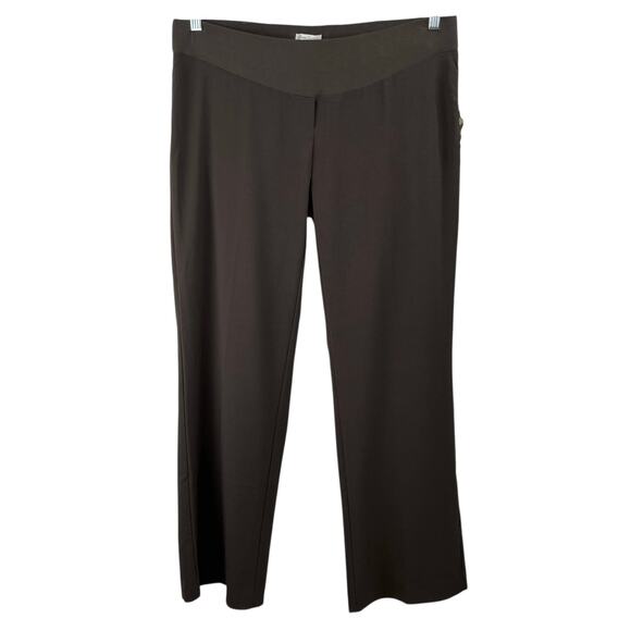 Three Seasons Brown Maternity Pants Adjustable Waist Straight Leg NWT Large - Picture 1 of 14